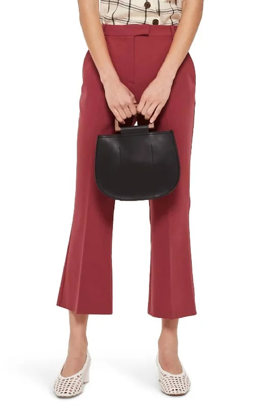 Flare dresses with sequin embellishments for a touch of glamour -Slim Kick Flare Cropped Trousers In Brown Flare dresses with sequin embellishments for a touch of glamour -Slim Kick Flare Cropped Trousers In Brown