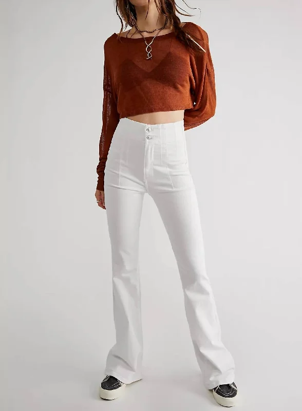 Flare dresses with bell sleeves for a boho-chic appearance -Jayde Flare In Pure White Flare dresses with bell sleeves for a boho-chic appearance -Jayde Flare In Pure White