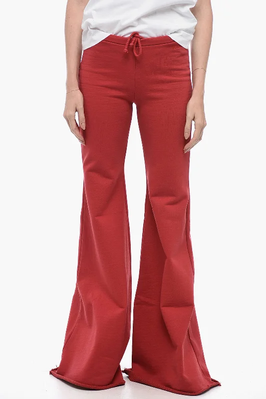 Flare dresses with V-necklines for a slimming effect -Vetements Flared Joggers Row-Cut Hem Flare dresses with V-necklines for a slimming effect -Vetements Flared Joggers Row-Cut Hem