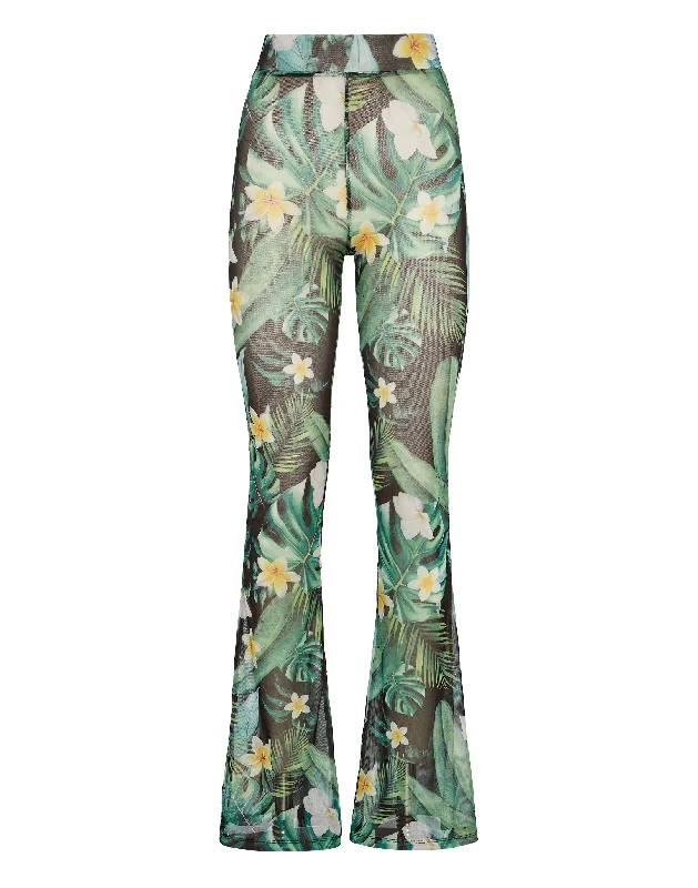 Flare dresses with plaid designs for a cozy feel -Flare Trousers Hawaii