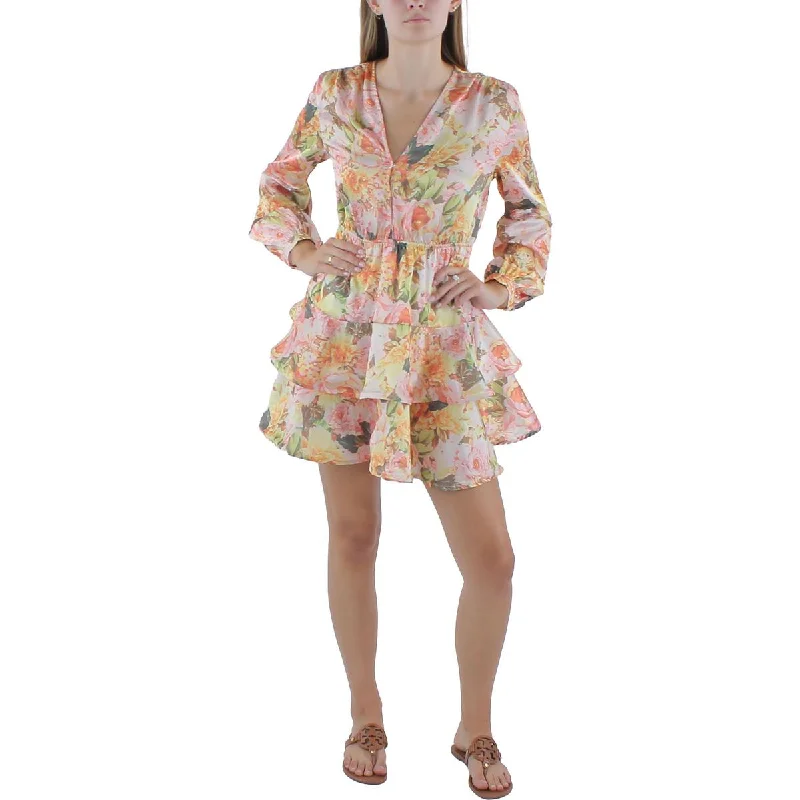 Flare dresses with tulle skirts for a ballerina-inspired style -Beulah Womens Mini Tiered Fit & Flare Dress Flare dresses with tulle skirts for a ballerina-inspired style -Beulah Womens Mini Tiered Fit & Flare Dress