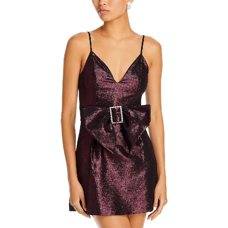 Flare dresses with ruffle accents for a playful look -Ramy Brook Womens Ana Metallic Rhinestone Fit & Flare Dress Flare dresses with ruffle accents for a playful look -Ramy Brook Womens Ana Metallic Rhinestone Fit & Flare Dress