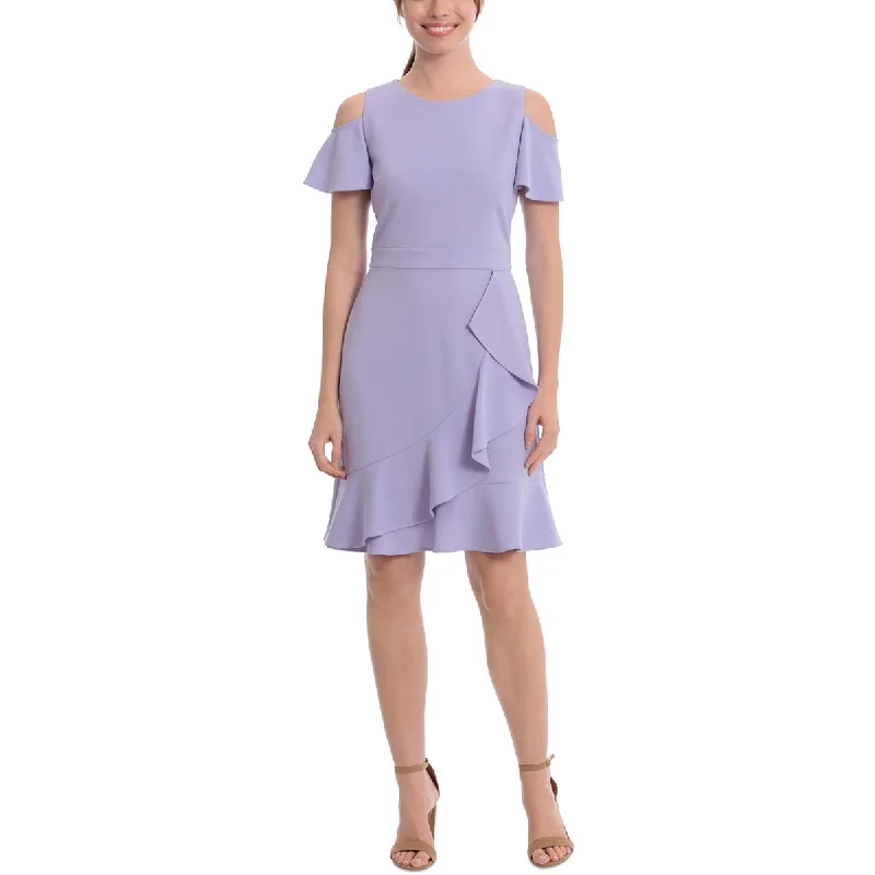 Flare dresses with buttoned cuffs for a refined touch -London Times Womens Wedding Guest Above-Knee Fit & Flare Dress Flare dresses with buttoned cuffs for a refined touch -London Times Womens Wedding Guest Above-Knee Fit & Flare Dress