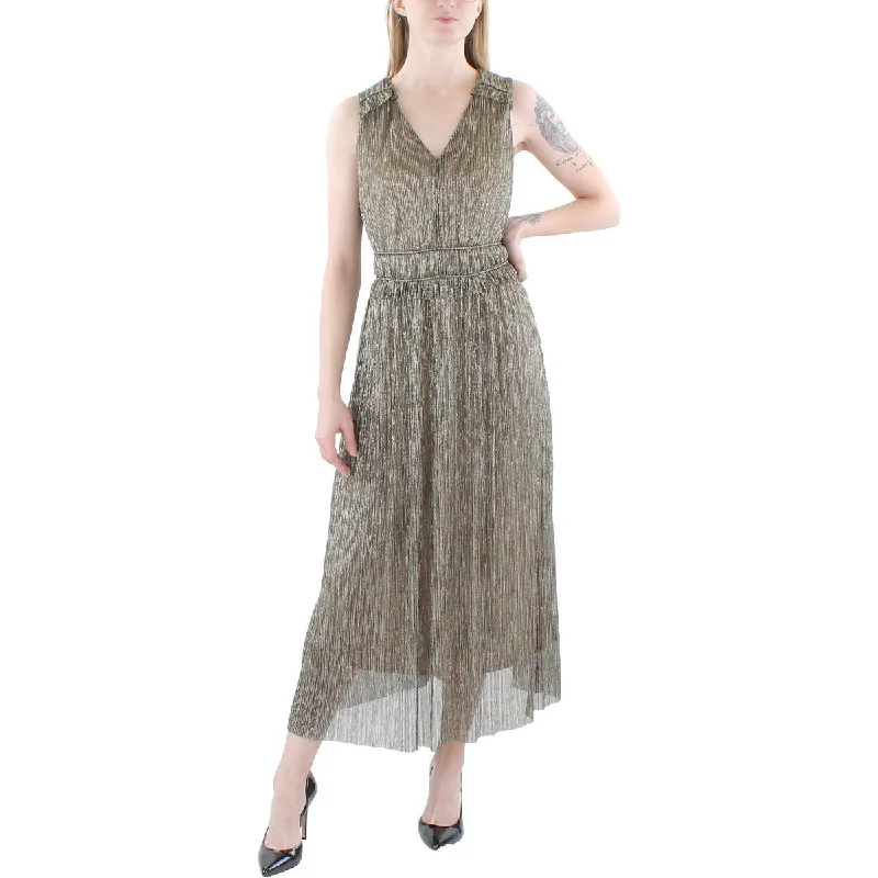 Flare dresses with peplum details for a stylish flair -Taylor Womens Metallic Sleeveless Fit & Flare Dress Flare dresses with peplum details for a stylish flair -Taylor Womens Metallic Sleeveless Fit & Flare Dress