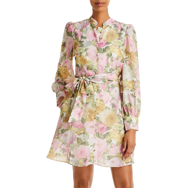 Flare dresses with floral embroidery for a delicate touch -Lucy Paris Womens Nikole Floral Mini Fit & Flare Dress Flare dresses with floral embroidery for a delicate touch -Lucy Paris Womens Nikole Floral Mini Fit & Flare Dress