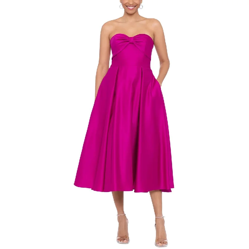 Flare dresses with square necks for a vintage feel -Xscape Womens Bow Fit & Flare Dress Flare dresses with square necks for a vintage feel -Xscape Womens Bow Fit & Flare Dress
