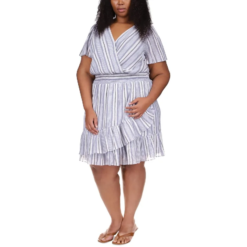 Maxi flare dresses for a dramatic flair -MICHAEL Michael Kors Womens Plus Metallic Striped Fit & Flare Dress Maxi flare dresses for a dramatic flair -MICHAEL Michael Kors Womens Plus Metallic Striped Fit & Flare Dress