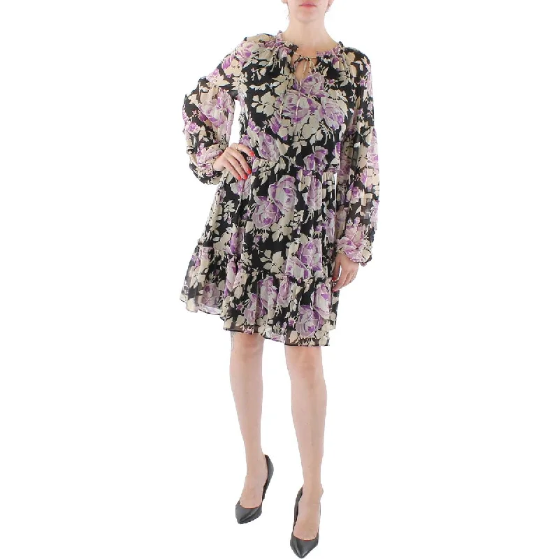 Denim flare dresses for a casual vibe -Lauren Ralph Lauren Womens Floral Print Knee Length Fit & Flare Dress Denim flare dresses for a casual vibe -Lauren Ralph Lauren Womens Floral Print Knee Length Fit & Flare Dress
