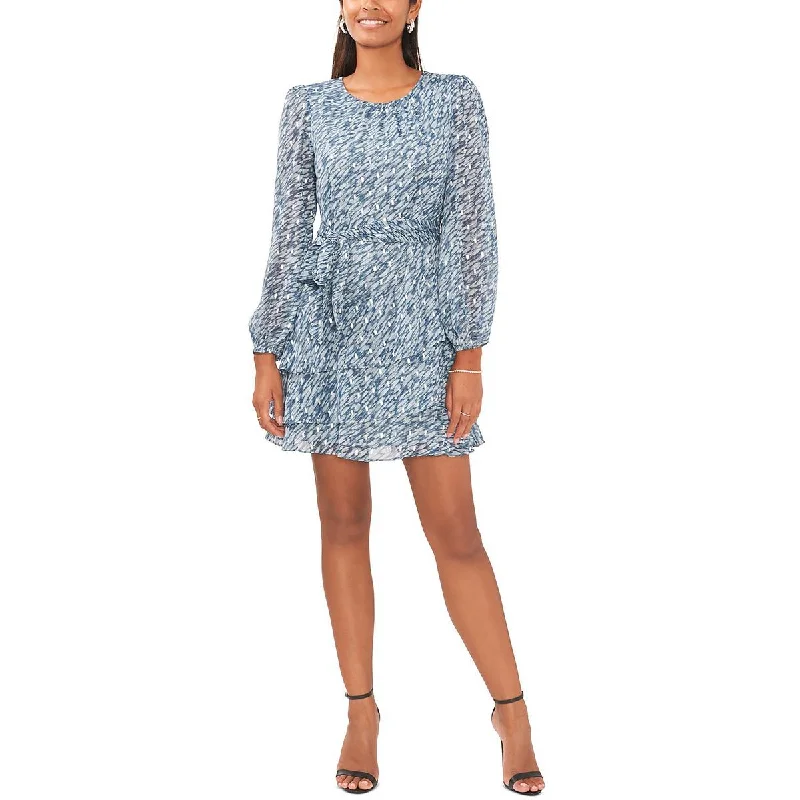 Flare dresses with cotton materials for breathable comfort -MSK Womens Tiered Mini Fit & Flare Dress Flare dresses with cotton materials for breathable comfort -MSK Womens Tiered Mini Fit & Flare Dress