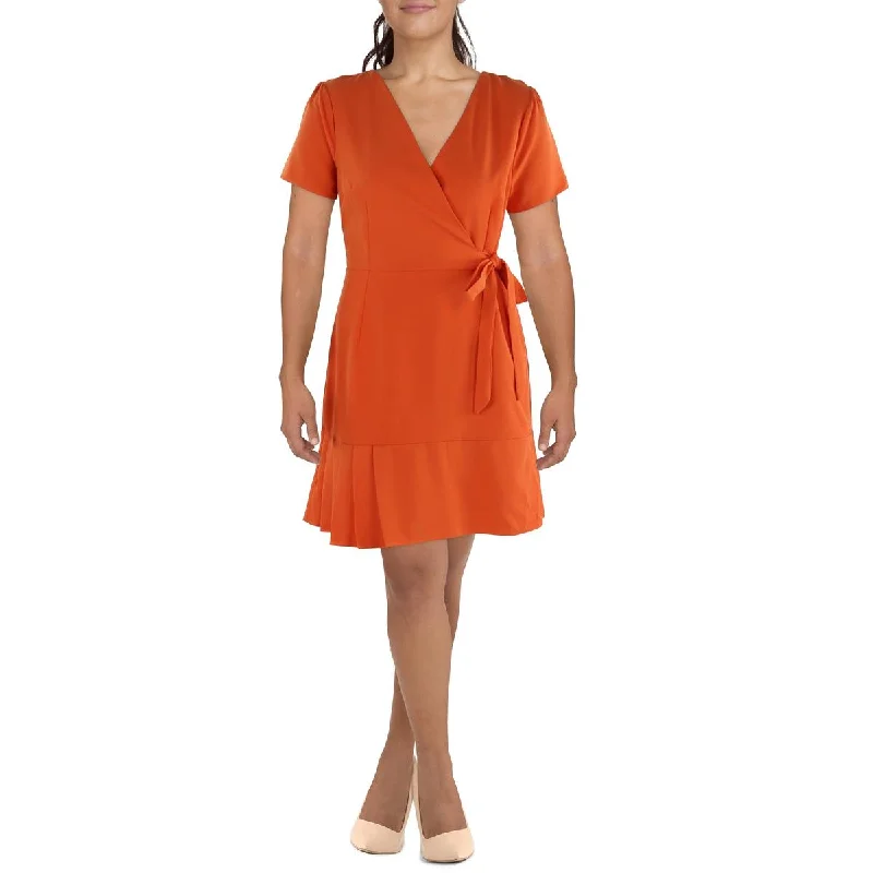 Plus-size women's flare dresses -Tahari ASL Womens Party Mini Fit & Flare Dress