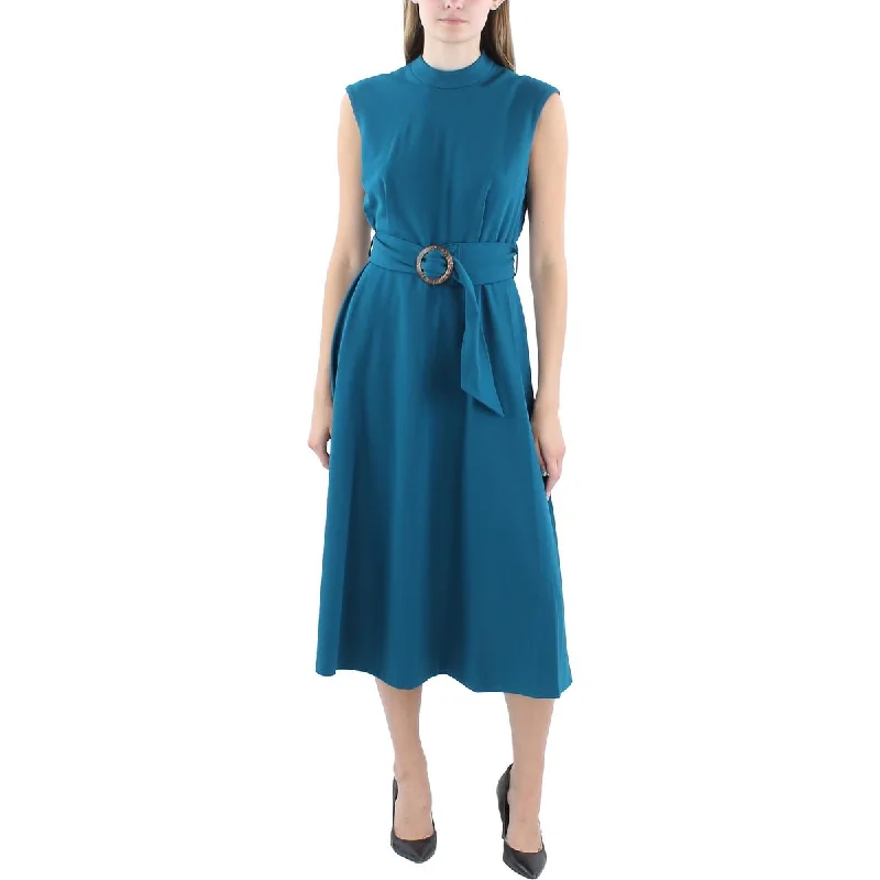 Belted flare dresses for a defined waistline -Calvin Klein Womens Belted Scuba Fit & Flare Dress Belted flare dresses for a defined waistline -Calvin Klein Womens Belted Scuba Fit & Flare Dress