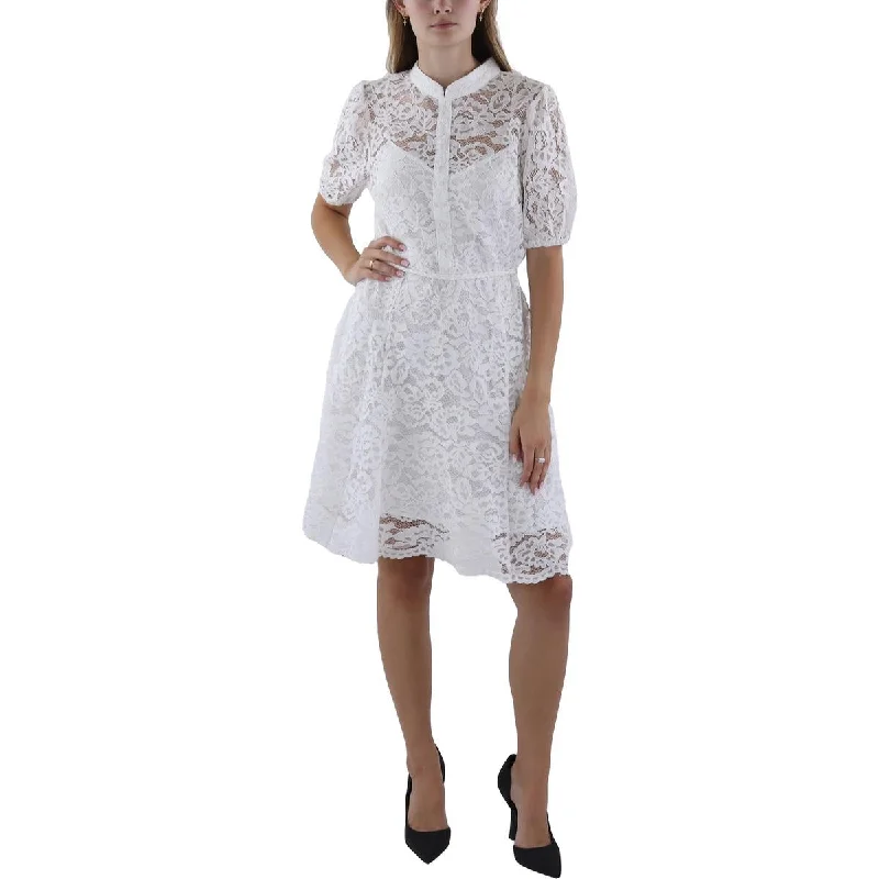 Black flare dresses for versatile styling -Tahari ASL Womens Petites Belted Lace Fit & Flare Dress Black flare dresses for versatile styling -Tahari ASL Womens Petites Belted Lace Fit & Flare Dress