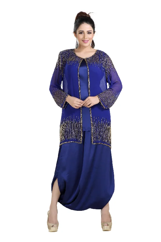 Arabian Dress Georgette With Satin Fabric Fustan