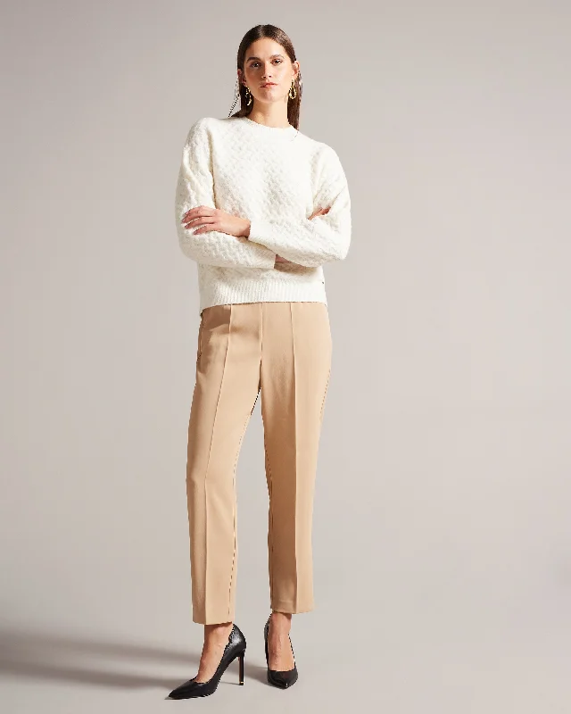 Morlea Horizontal Cable Relaxed Jumper Ivory