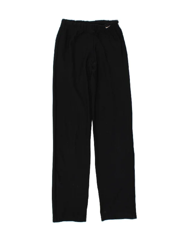 NIKE Womens Trousers US 4/6 Small Black Polyester