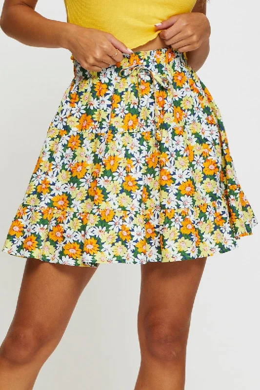 Print Skater Skirt