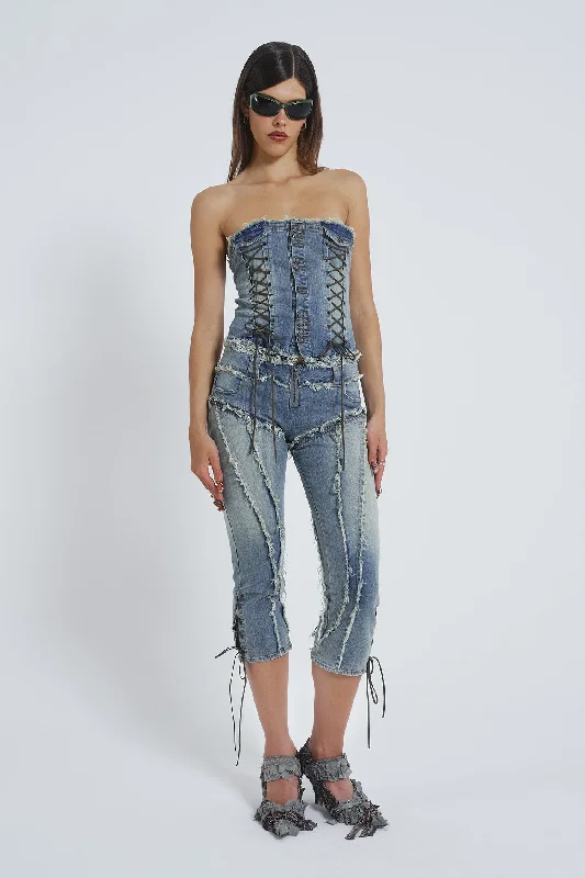 Get Riding 5 in 1 Detachable Denim Jumpsuit