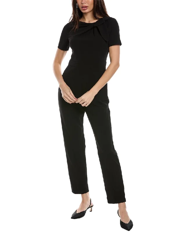 London Times Bow Neck Jumpsuit