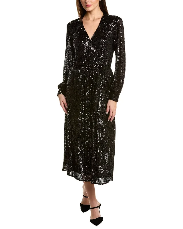 Ribbed mini dresses for a fitted look -Anne Klein Surplice Midi Dress