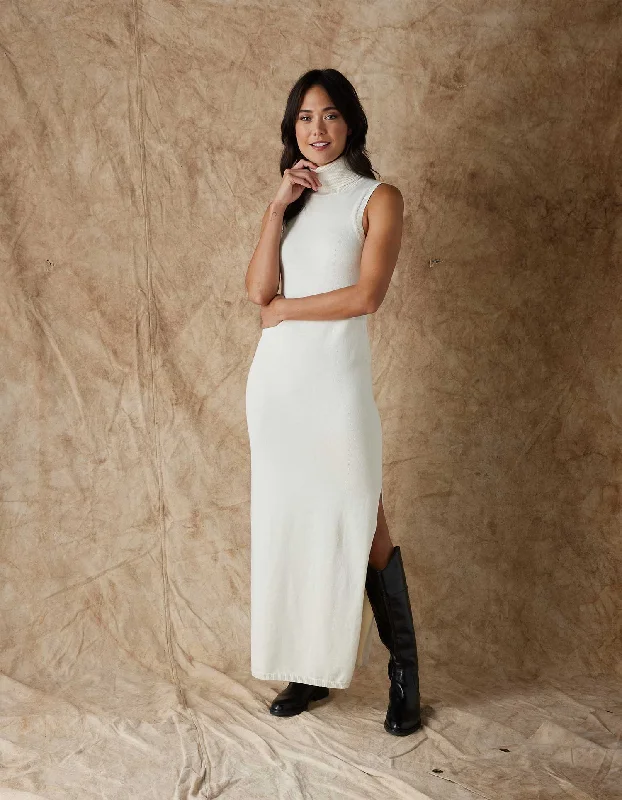 Shop dresses for all occasions -Athena Column Dress in Winter White