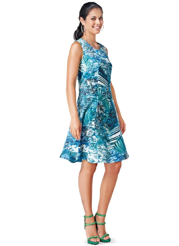 Mini dresses with faux leather accents for an edgy style -Burda 6821 Misses Dress pattern | Easy Mini dresses with faux leather accents for an edgy style -Burda 6821 Misses Dress pattern | Easy