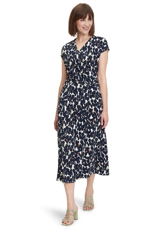Cowl neck mini dresses for an elegant touch -Betty Barclay Wrap Print Midi Dress, Multi Cowl neck mini dresses for an elegant touch -Betty Barclay Wrap Print Midi Dress, Multi
