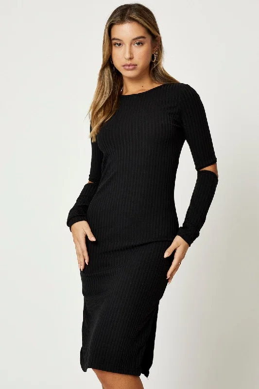 One-shoulder mini dresses for a unique and stylish appearance -Black Midi Dress Long Sleeve One-shoulder mini dresses for a unique and stylish appearance -Black Midi Dress Long Sleeve