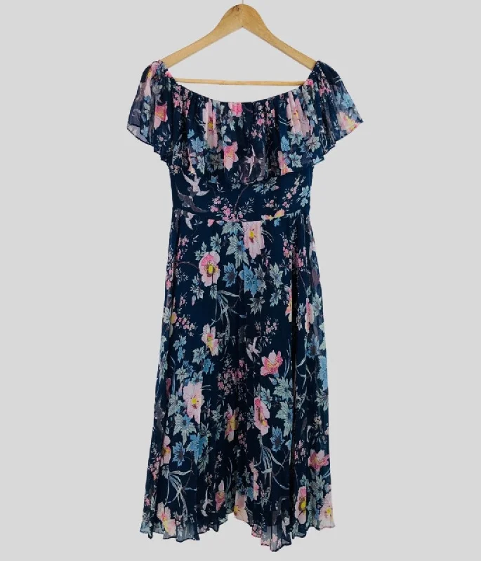 Mini dresses with tie-dye patterns for a bohemian touch -Blue Chiffon Bird Midi Dress 6 Mini dresses with tie-dye patterns for a bohemian touch -Blue Chiffon Bird Midi Dress 6