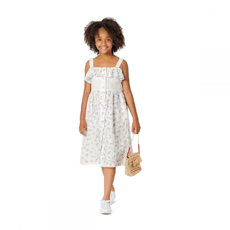 Elegant evening dresses for weddings -Burda Child Pinafore Dresses 9304