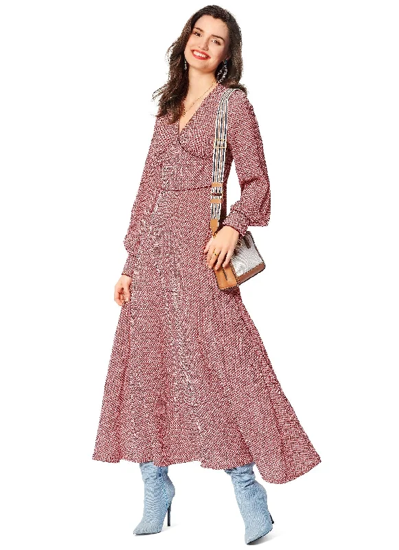 Mini dresses with bow tie details for a cute appearance -Burda Style Pattern 6040 Ladies Outerwear Dress / Blouse
