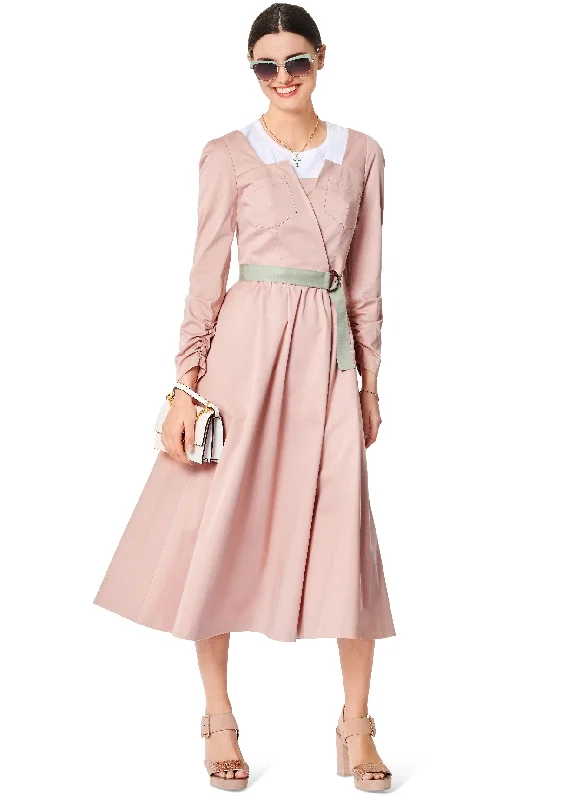 V-neck mini dresses for a classic neckline -Burda Style Pattern 6042 Ladies Outerwear Dress V-neck mini dresses for a classic neckline -Burda Style Pattern 6042 Ladies Outerwear Dress