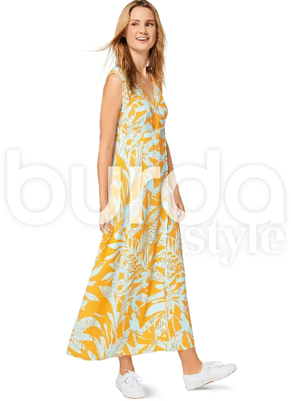 Peasant style mini dresses for a boho-chic appearance -Burda Style Pattern BD6496 Misses' High Waist Dress Peasant style mini dresses for a boho-chic appearance -Burda Style Pattern BD6496 Misses' High Waist Dress