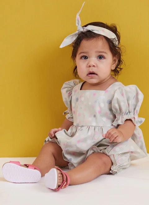 Dresses for women with slim figures -Butterick Baby Romper and Dress B6950