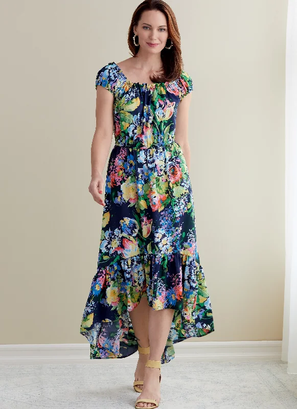 Denim mini dresses for casual outings -Butterick sewing pattern 6757 Misses' Dress