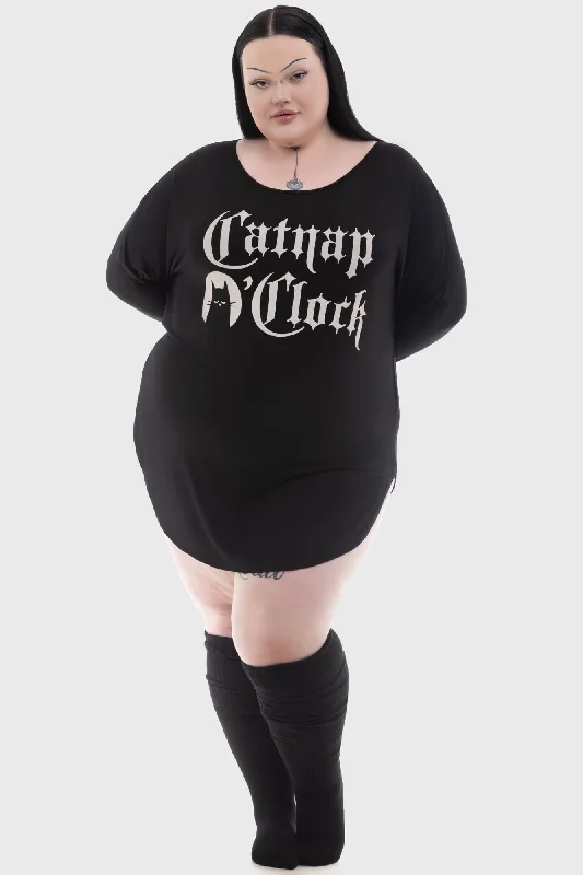 Where to find dresses for family events -Catnap Lounge Dress [PLUS]