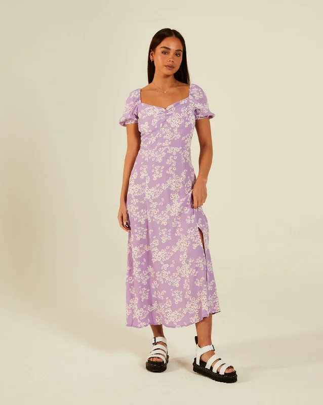 Best dresses for hourglass-shaped women -Astrid Dress Purple Rose