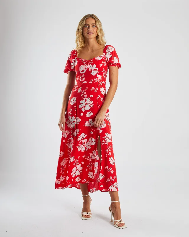 Stylish dresses for everyday wear -Fernanda Dress Red