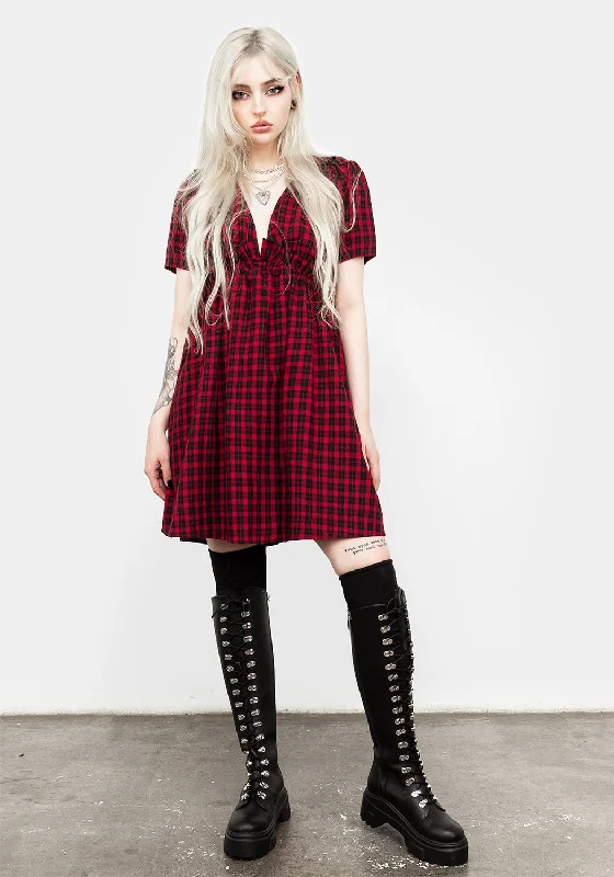 Dresses for apple-shaped body types -Dreadful Ruffle Smock Dress