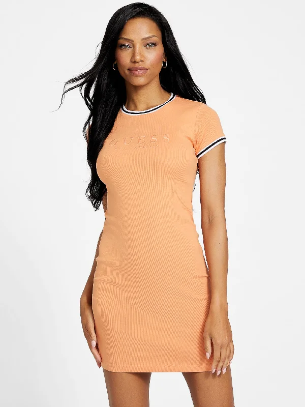 Cowl neck mini dresses for an elegant look -Eco Teddy Dress