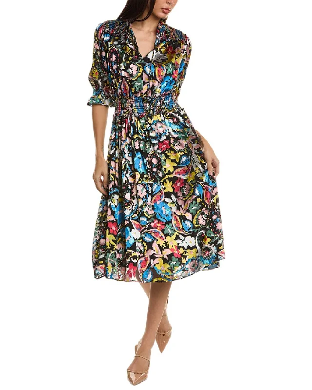 Mini dresses for summer events -Elie Tahari The Althea Silk-Blend Dress