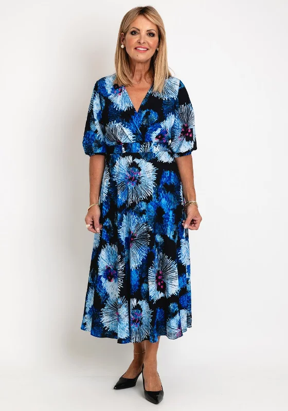 Mini dresses with asymmetrical hemline for a modern twist -Ella Boo Floral Print A-Line Midi Dress, Multi Mini dresses with asymmetrical hemline for a modern twist -Ella Boo Floral Print A-Line Midi Dress, Multi