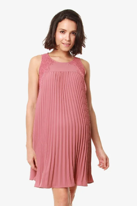 Dress styles for women in all seasons -Eunice Nursing Dress Dusty Pink