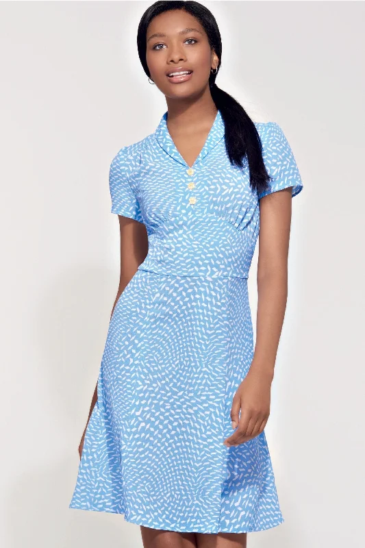 Belted waist mini dresses for a structured look -New Look Sewing Pattern 6594 Dress In Three Lengths Belted waist mini dresses for a structured look -New Look Sewing Pattern 6594 Dress In Three Lengths