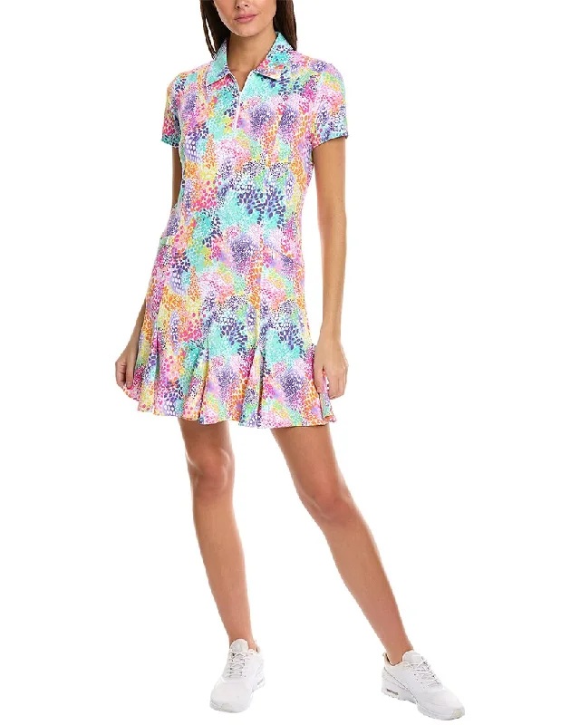 Sweater mini dresses for a warm and fashionable ensemble -IBKUL Godet Dress