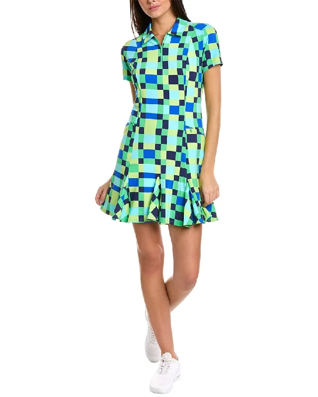 Bishop sleeve mini dresses for a romantic feel -IBKUL Godet Dress