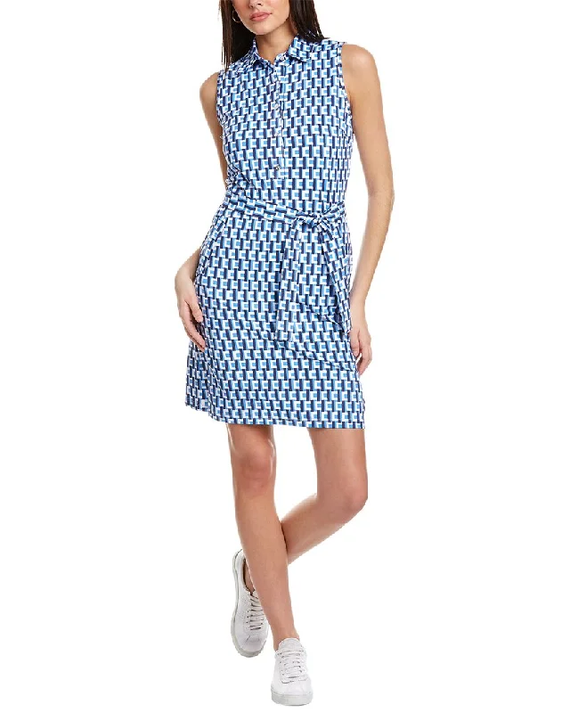 Belted waist mini dresses for a structured look -J.McLaughlin Dolly Catalina Cloth Dress