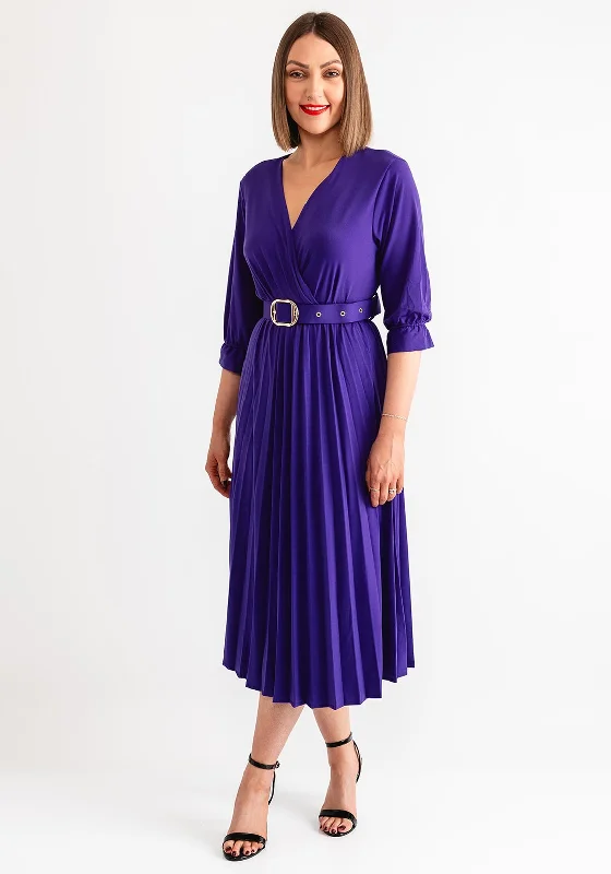 Mini dresses with wrap front for an adjustable fit -Kate & Pippa Positano Midi Dress, Purple Multi Mini dresses with wrap front for an adjustable fit -Kate & Pippa Positano Midi Dress, Purple Multi