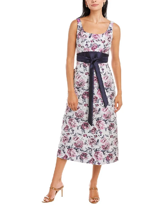 A-line mini dresses for a classic look -Kay Unger Jacquard Midi Dress