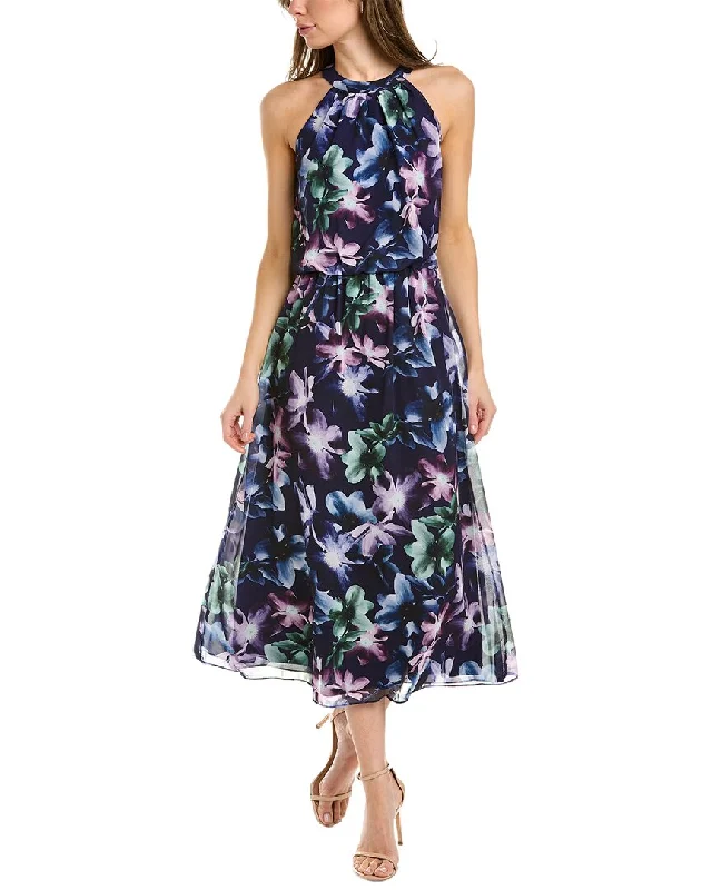 Mini dresses with tiered ruffle skirt for a playful look -Kay Unger Jojo Midi Dress Mini dresses with tiered ruffle skirt for a playful look -Kay Unger Jojo Midi Dress
