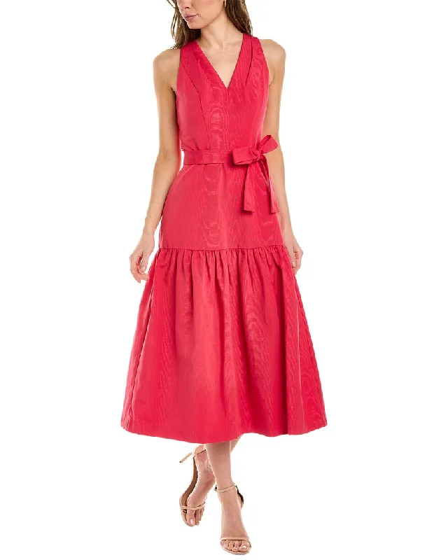Belted waist mini dresses for a structured look -Kay Unger Paige Midi Dress